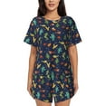 thumbnail image 1 of Fotbe Shells and Seaweed Conjunto de Pijama Estampado para Mujer, 2 Piezas, Ropa de Dormir con Camiseta de Manga Corta y Shorts Suaves-XX-Large, 1 of 6