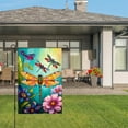thumbnail image 3 of Amhnf Colorful Dragonfly And Flowers Garden Flag For Home Outdoor Garden Yard Decor 12x18 inch, 3 of 5