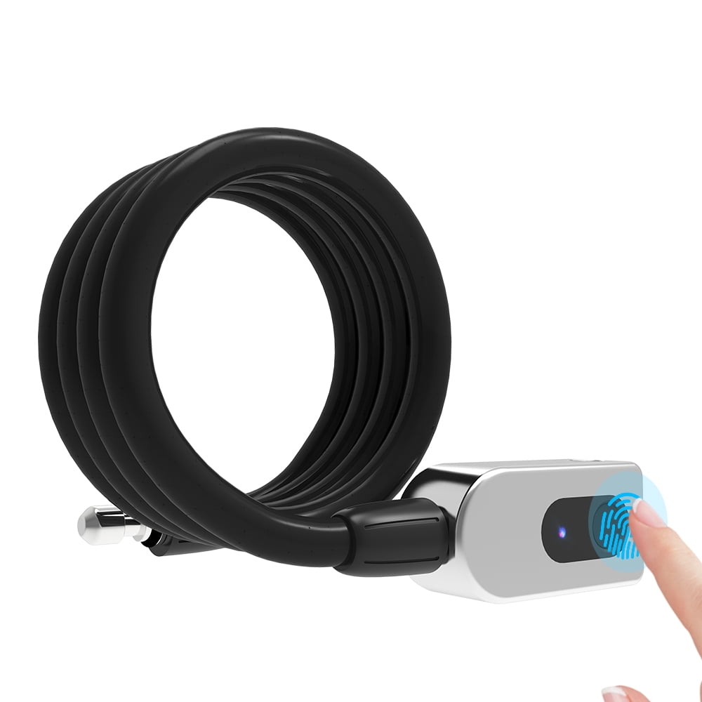 GQ10F Fingerprint Bike Lock 20 Sets Fingerprint Unlock USB Rechargeable Smart Keyless