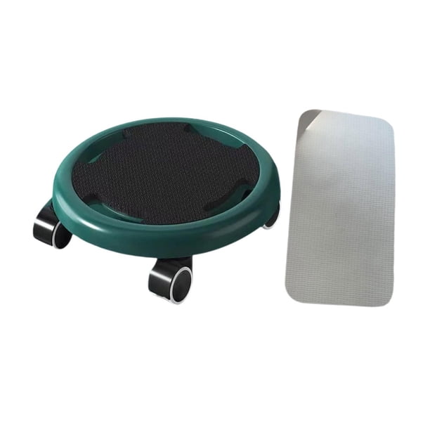 Rodillo de entrenamiento abdominal con discos deslizantes para ejercicios en casa. Verde