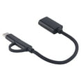thumbnail image 2 of TOP! 2 in 1 USB 3.0 OTG Adapter Cable Type-C Micro-USB to Interface Converter for Cellphone Charging Line-Black, 2 of 6