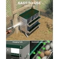 thumbnail image 7 of CazToi Galvanized Metal Chicken Nesting Box Egg Collection Tray Fake Training Eggs Rustproof Poultry Laying Box Perch Rod for Chicken Coops, 7 of 7