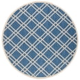 thumbnail image 2 of Safavieh Courtyard Jasper Geometric Indoor/Outdoor Area Rug, Navy/Beige, 6'7" x 6'7" Round, 2 of 9
