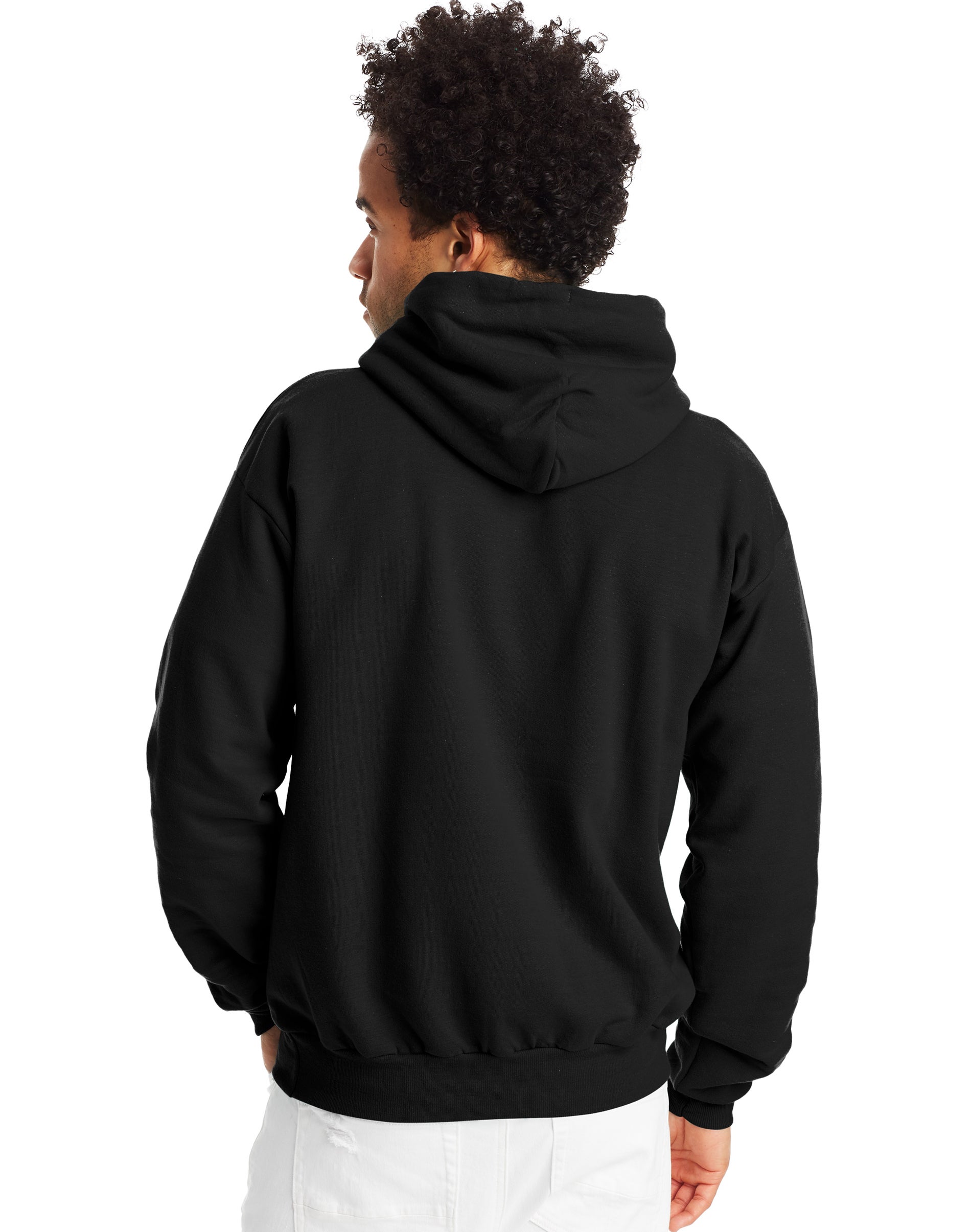 Hanes EcoSmart Unisex Fleece Hoodie (Big & Tall Sizes Available) Black 2XL - image 4 of 5