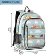 thumbnail image 2 of FORMRS Unisex School Backpack 17" Student Travel Bag with Laptop Compartment, Red Trains Pattern, 2 of 7