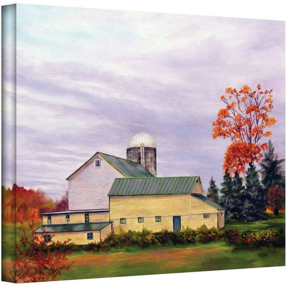 ArtWall Marina Petro "Yellow Barn" Gallery-wrapped Canvas