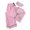 Pink, variant on 3 Piece Pajamas Set For Women Solid Color Round Neck Padded Pajamas Set Long Sleeves and Trousers Two Piece Home Pajamas Sets Gray XL