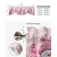 thumbnail image 5 of Christmas Snowman Pink Christmas Tree Window Curtain for Living Room Christmas Kitchen Cabinet Tie-up Valance Curtain Rod Pocket, 5 of 6