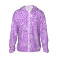 thumbnail image 2 of Lsque Lilac Glittering UPF 50+ Lightweight Sun Protection Men's Women's Long Sleeve Shirt, Hoodie Performance -Medium, 2 of 9
