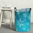 thumbnail image 6 of Lsque Christmas Snow Pattern Laundry Hamper Basket, Tall Woven Rope Hamper Basket for Clothes, Lightweight Storage Basket, Collapsible Waterproof-Small, 6 of 6