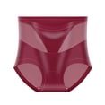 thumbnail image 5 of Qingpeng Women High Waist Mesh Briefs Breathable Solid Color Panties Comfort Underwear Size M-XXL, 5 of 7