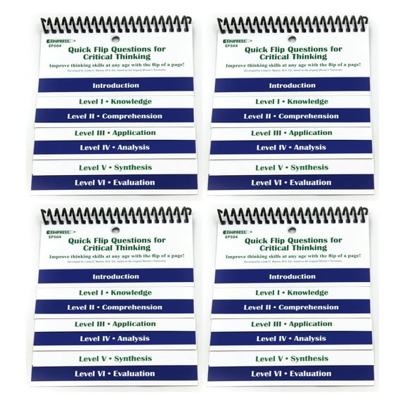 Edupress Questions for Critical Thinking Quick Flip Resource, Pack of 4