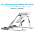 thumbnail image 3 of Yammee Adjustable & Foldable Tablet StandPortable Aluminum Holder for Laptop Tablets 7-13 inch Slim and Stable Anti-Slip, 3 of 15