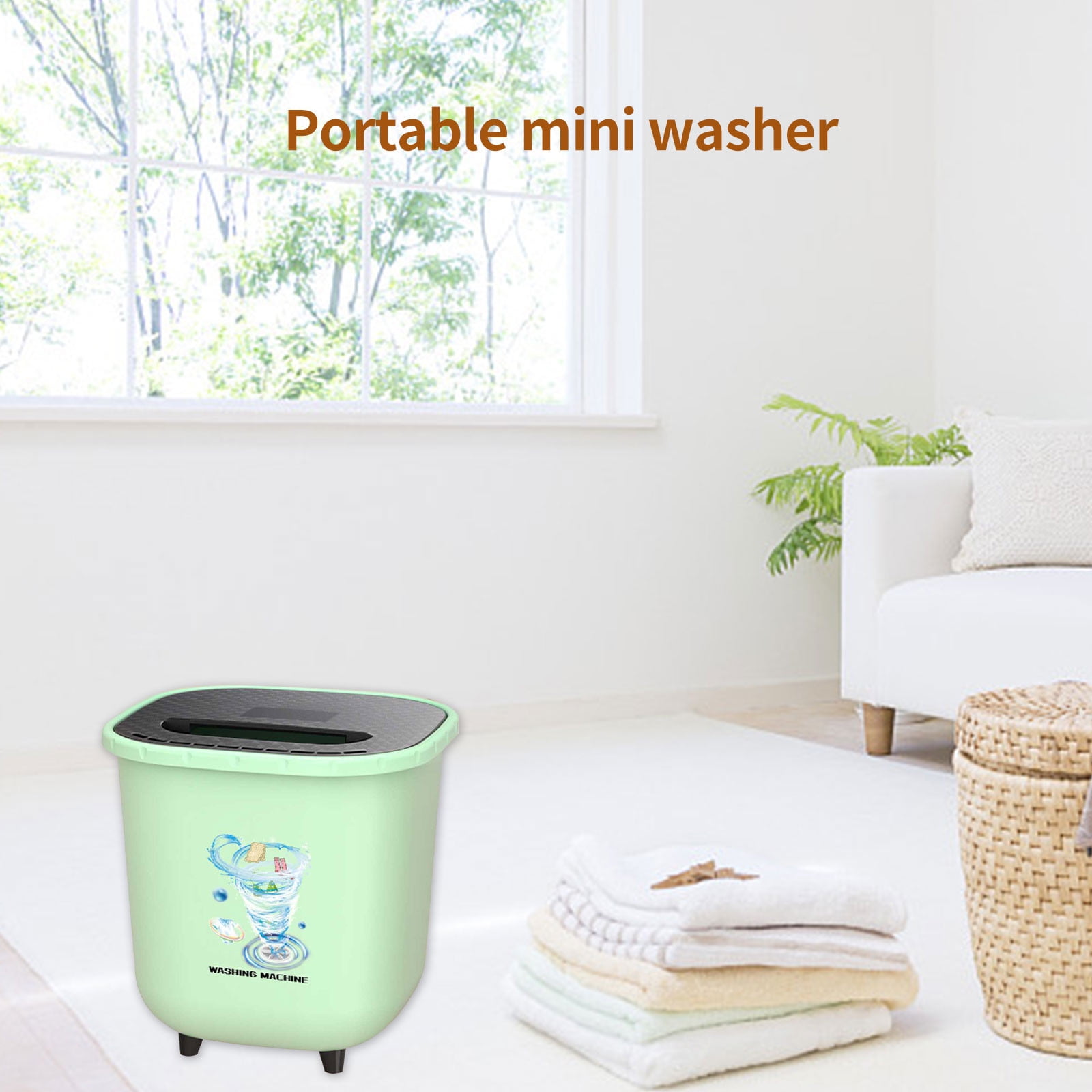 WNEXOPE Portable Mini Washer for Clothes and Underwear - Ideal for Camping, RV, Travel, and Small Spaces