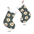 thumbnail image 3 of Yiaed Cute Poached Eggs Print Christmas Stockings, Christmas Stockings Hanging Ornaments, Christmas Stockings for Family Christmas Holiday Decorations, 3 of 7