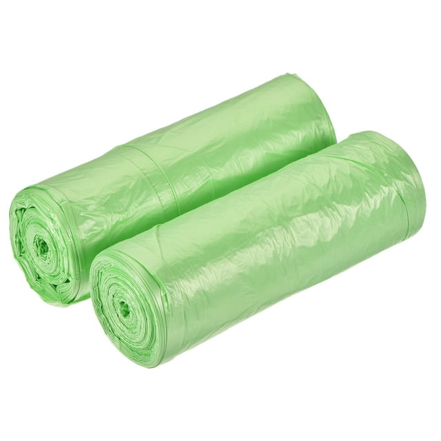Unique Bargains Sacs à Déchets Petits 4-6 Gallons Doublures de Corbeille Verts, 40 Unités / 2 Rouleaux