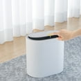 thumbnail image 5 of Vxdvou Toilet Trash Can with Push-Open Lid, Plastic Waste Bin for Bathroom and Office, Compact 10L Capacity with Sleek Design for Modern Spaces (White), 5 of 8