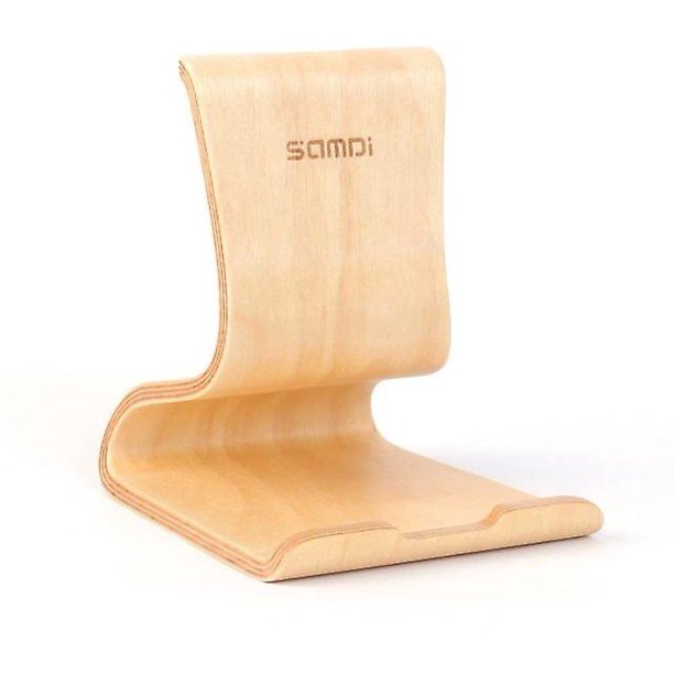 Soporte universal para perezosos Soporte para teléfono móvil de abedul de nogal de madera Soporte para tabletas Keeper para teléfonos inteligentes Ios Android (nuez) - Abedul Kuyhfg Bienvenido a Kuyhfg