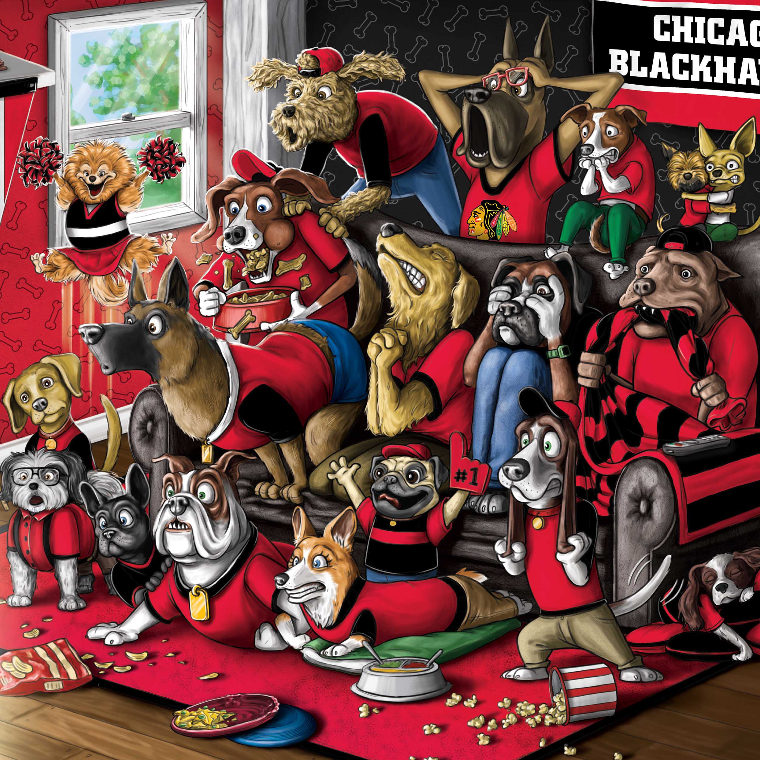 YouTheFan NHL Chicago Blackhawks Purebred Fans Wall Art