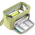 thumbnail image 2 of Large-capacity Double-layer Canvas Pencil Case Multi-functional Portable Pencil Case Student Pencil Case, 2 of 3