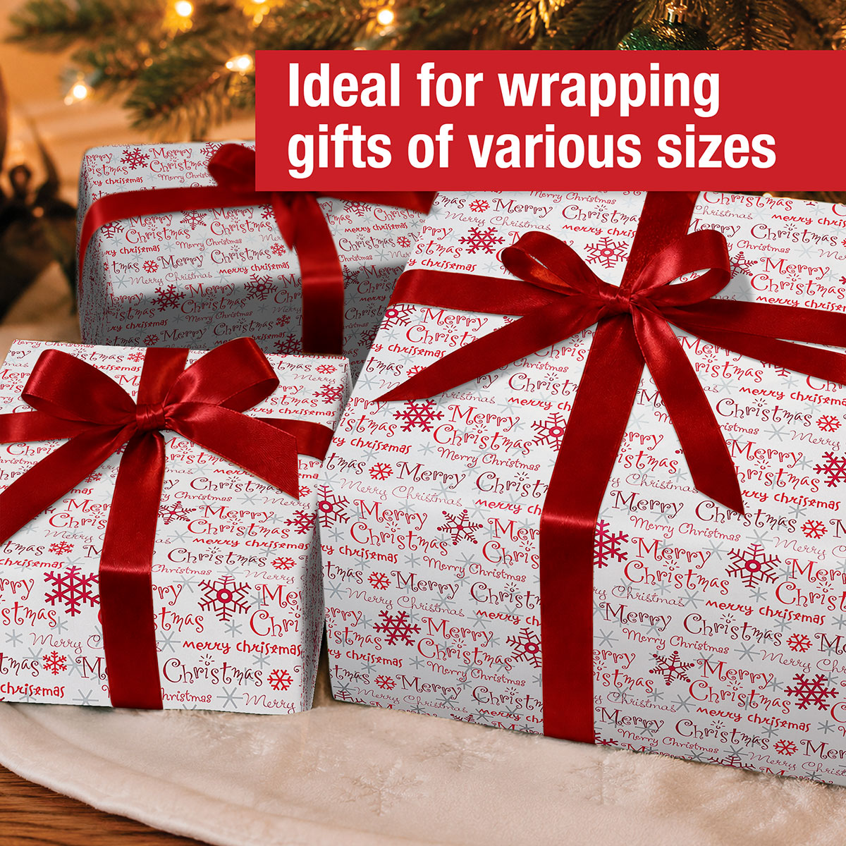 Current Christmas Script Jumbo Wrapping Paper, 23" x 28' photo 4