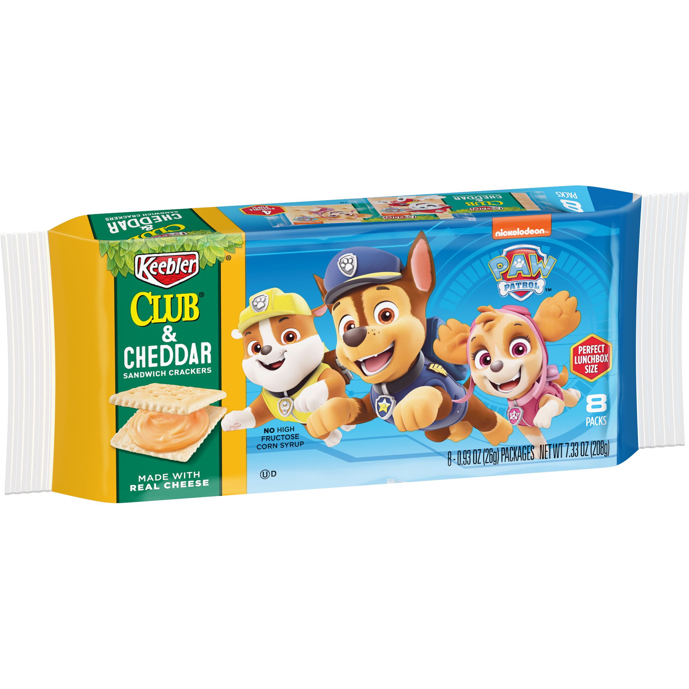 Keebler Paw Patrol Club & Cheddar Sandwich Cracker 7.33 oz 8 ct