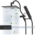 thumbnail image 1 of All Metal Shower Head ‘‘ High Pressure Rainfall Shower Head Showerhead Combo/Handheld Shower Wand ‘‘ Adjustable Curved Shower Extension Arm ‘‘ Hose Shower Head Holders Chrom, 1 of 8