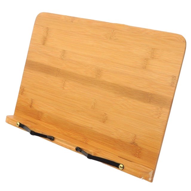 Soporte para libros de bambú Soporte para documentos portátil Ajustable Versátil para la cocina del hogar
