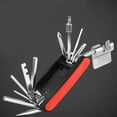 thumbnail image 4 of 1 Set Steel Mountain Bike Multi Function Repair Tools Sets Cycling Screwdriver Wrench Chain Cutter Cut Chain Kit Tire Pry Bar Tire Service Patch (Red), 4 of 8
