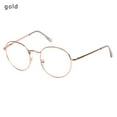 thumbnail image 1 of New Fashion Metal Portable Oversized Optical Glasses Round Glasses Spectacles Eyeglasses Frame GOLD, 1 of 8