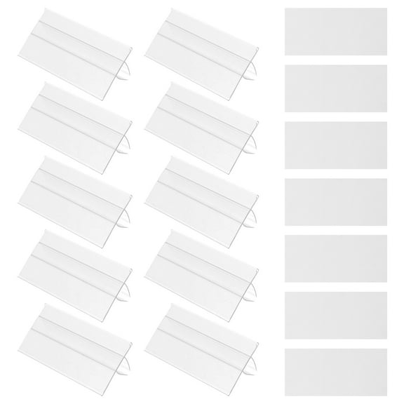 Transparent Plastic Shelf Label Holders for Retail Display and Versatile 50PCS