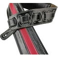 thumbnail image 5 of C-34 Handmade Red and Black Premium Signature Grain Leather Padded Strap 3 1/4" Wide For Acoustic, Electric, And Bass Guitars$$Music, 5 of 8