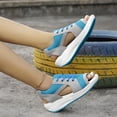 thumbnail image 6 of Open Toe Tennis Shoes, Contrast Paneled Cutout Lace-Up Muffin Sandals, Women Causal Summer Toe Platform Sneaker Sandals, 35, 6 of 6