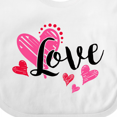 thumbnail image 4 of Inktastic Valentine's Day Love with Pink and Red Hearts Boys or Girls Baby Bib, 4 of 4