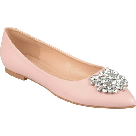 

Women s Journee Collection Renzo Ballet Flat Pink Faux Leather 6.5 M