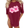 thumbnail image 2 of Womens Summer T Shirts T Shirt Beach Oversized Graphic Tees for Vintage Baggy Shirts Vacation Tops Fashion Dressy Casual Tunic Blouses S-2XL, 2 of 4