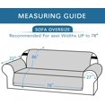 thumbnail image 2 of Reversible Sofa Slipcover Furniture Protector Water Resistant 2 Inch Wide Elastic Straps Sofa Cover Couch Covers Pets Kids Fit Sitting Width Up to 78"(Oversized Sofa, Ivory/Beige), 2 of 7