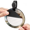 thumbnail image 2 of Surfing in Summer Set of 2pcs PU Leather Round Suitcase Tags with Privacy Cover and Name ID Tag - Ideal for Travel Luggage, Handbags, Backpacks, School Bags, 2 of 6