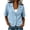 Blue, variant on Women's Solid Color Cropped Blazer Jacket, Short Length Open Front Lightweight Suit Jacket, for Summer Work or Smart Casual Daily Wear White