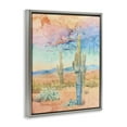 thumbnail image 4 of Stupell Industries Pastel Desert Sky Landscape & Nature Painting Gray Floater Framed Canvas Art Print Wall Art, 25 x 31, 4 of 10
