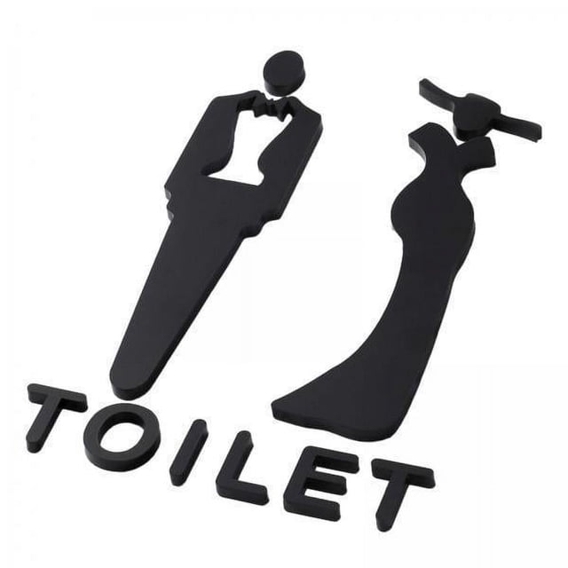 2 Letreros Para WC, Letreros Para Baño, Decoraciones, Tablero, Señalización, Letrero Para Puerta De Baño Masculino Y Femenino, Universal S