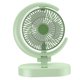 thumbnail image 2 of Ventilador de escritorio USB, ventilador de mesa portátil pequeño, silencioso, recargable, con luz para el hogar, viajes, oficina, verde, 2 of 14