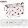 thumbnail image 7 of Yayeee Foldable Storage Basket for Shelves with Handles Set of 2 Waterproof Cloth Bins, Cute Santa Hats Pattern, 7 of 7
