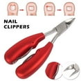 thumbnail image 4 of Rubber Handle Spring Stainless Steel Nail Art Cuticle Care Cutter Nippers Clipper Manicure Salon Tool, 4 of 9