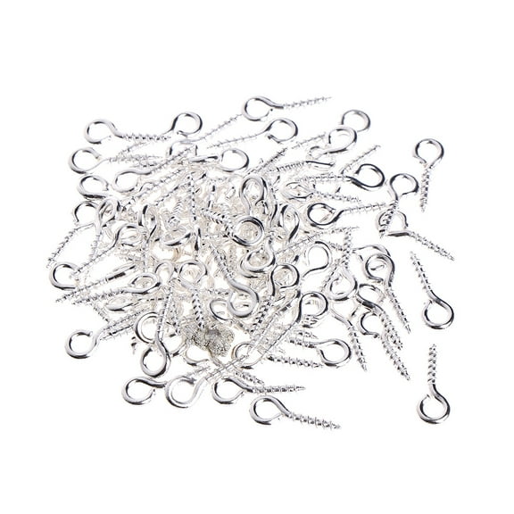 ✪ 100 Pcs Jewelry Screw Claw Golden Silver Accessories DIY Mini Eye Pins Bolt Bail