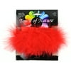 Pack of 3 Red Fancy Feather Fluffy Trims 36"