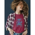 thumbnail image 2 of Tinted Aquamarine Steamboat T-shirt Color Women's -SmartPrintsInk Designs, 2 of 4