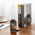 thumbnail image 5 of Sikiie Starry Sky White Horse Bookends 1 Pair, Wood Bookends for Shelves, Book Ends for Shelves, Book Shelf Holder for Home Office, 5 of 7