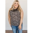thumbnail image 4 of Plus Size Lace Splicing Leopard Print Tank Top, 4 of 5