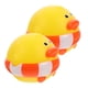 thumbnail image 3 of KAKOWELY 2 juguetes chirriantes para perros con forma de pato, de látex, para morder., 3 of 4